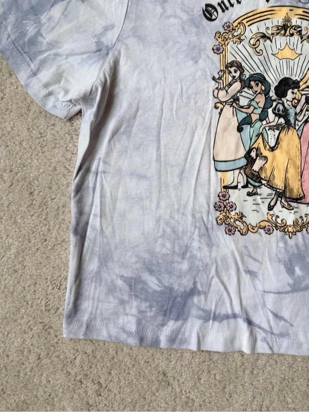 Disney 'Once Upon A Time' Lavender Tie-Dye Princess Cropped Baby Tee - Picture 3 of 6